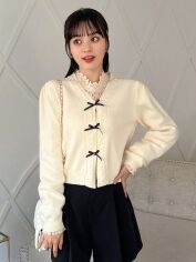 Акція на Кардиган жіночий SHEIN GD-00169219 XS Світло-бежевий від Rozetka