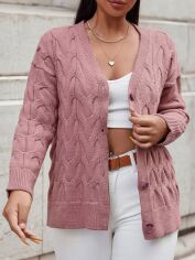 Акція на Кардиган жіночий SHEIN GD-00167206 4XL Рожевий від Rozetka