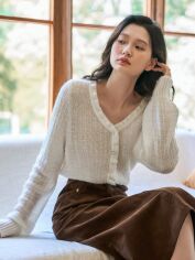 Акція на Кардиган жіночий SHEIN GD-00161433 M Білий від Rozetka