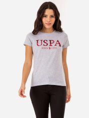 Акція на Футболка бавовняна U.S. Polo Assn 215847-1D00A(LIGHT GRAY HEATHER) M Сіра від Rozetka