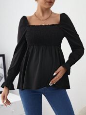 Акція на Блузка для вагітних SHEIN GD-00158000 L Чорна від Rozetka