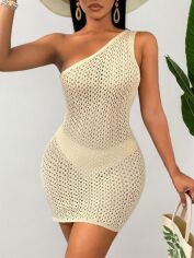 Акція на Плаття пляжне жіноче SHEIN GD-00156616 S Кремове від Rozetka