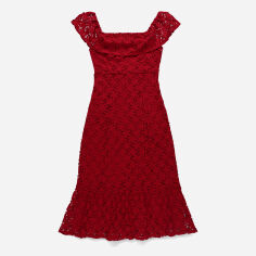 Акція на Плаття вечірнє коротке осіннє жіноче Mint&Berry GD-00026118 2XS Темно-червоне від Rozetka