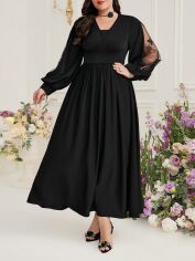 Акція на Плаття вечірнє довге осіннє жіноче SHEIN GD-00137137 3XL Чорне від Rozetka