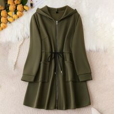 Акція на Толстовка жіноча SHEIN GD-00161015 4XL Зелена від Rozetka