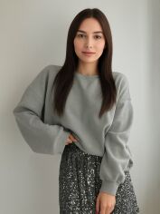 Акція на Світшот жіночий SHEIN GD-00163858 XL Сірий від Rozetka