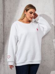 Акція на Світшот жіночий SHEIN GD-00157163 3XL Білий від Rozetka