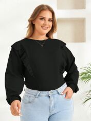 Акція на Світшот жіночий SHEIN GD-00162436 4XL Чорний від Rozetka