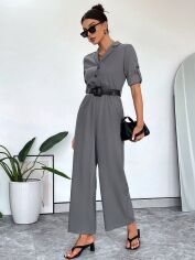 Акція на Комбінезон жіночий SHEIN GD-00159343 M Темно-сірий від Rozetka