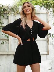 Акція на Комбінезон жіночий SHEIN GD-00161295 XL Чорний від Rozetka
