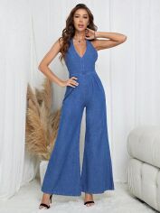 Акція на Комбінезон джинсовий жіночий SHEIN GD-00164341 29 Синій від Rozetka