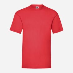 Акція на Футболка бавовняна довга чоловіча Fruit of the loom Valueweight 0610360-40 3XL Червона від Rozetka