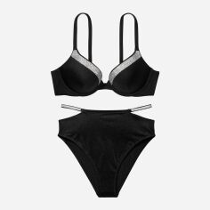 Акція на Купальник роздільний жіночий Victoria's Secret 537934868 34A/S Чорні від Rozetka