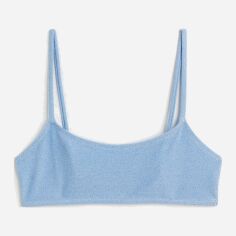 Акція на Верхня частина купальника жіноча H&M XAZ373696TLMG XL Блакитна/Срібляста від Rozetka