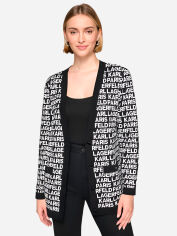 Акція на Кардиган в'язаний жіночий Karl Lagerfeld 975516787 L Чорний від Rozetka