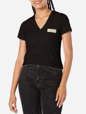Акція на Футболка бавовняна жіноча Armani Exchange 79975737 2XL Чорна від Rozetka