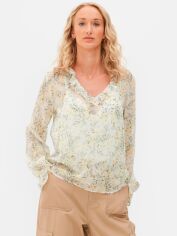 Акція на Блуза жіноча Primark XAZ518434VEFK 48 Біла із зеленим від Rozetka
