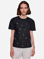 Акція на Блузка жіноча Karl Lagerfeld 707052912 XL Чорна від Rozetka