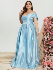 Акція на Плаття вечірнє довге осіннє жіноче SHEIN GD-00138929 3XL Блакитне від Rozetka