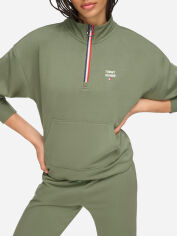 Акція на Толстовка на блискавці без капюшона жіноча Tommy Hilfiger 318599276 XS Зелений від Rozetka
