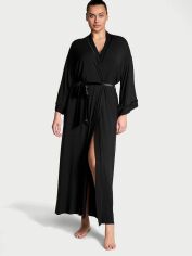 Акція на Халат жіночий Victoria's Secret 23658624 XS/S Чорний від Rozetka