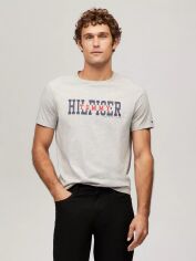 Акція на Футболка бавовняна довга чоловіча Tommy Hilfiger 798199854 2XL Сіра від Rozetka
