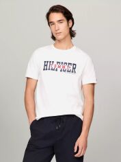 Акція на Футболка бавовняна довга чоловіча Tommy Hilfiger 431250248 2XL Біла від Rozetka