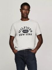 Акція на Футболка бавовняна довга чоловіча Tommy Hilfiger 444015354 2XL Сіра від Rozetka