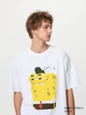 Акція на Футболка бавовняна довга чоловіча Uniqlo 257722937 XS Біла від Rozetka