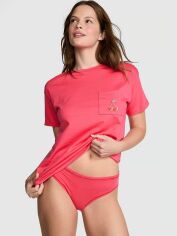 Акція на Піжама (футболка + труси) жіноча бавовняна Victoria's Secret 367907185 XS Рожева від Rozetka