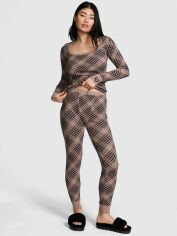 Акція на Піжама (лонгслів + лосини) жіноча бавовняна Victoria's Secret 763955887 XS Коричнева від Rozetka