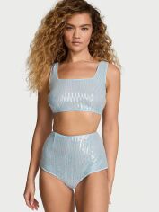 Акція на Піжама (топ + шорти) жіноча Victoria's Secret 426789150 XS Синя від Rozetka