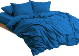 Акція на Комплект постільної білизни Good-Dream Полуторний 145 x 210 см Blue Сатин від Rozetka