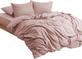 Акція на Комплект постільної білизни Good-Dream King Size 220 x 240 см Pudra Сатин від Rozetka