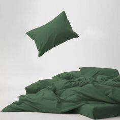 Акція на Комплект постільної білизни Mirson King Size 220х240 см 009 Forest Green Soft Touch of Satin від Rozetka