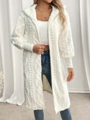 Акція на Пальто жіноче SHEIN GD-00133249 XL Біле від Rozetka
