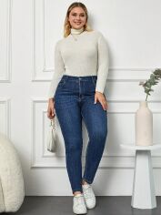Акція на Джинси жіночі SHEIN GD-00108739 XL Темно-сині від Rozetka