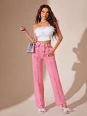 Акція на Джинси жіночі SHEIN GD-00156998 28 Фуксія від Rozetka