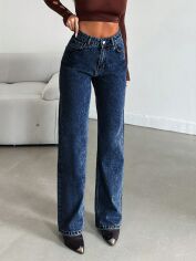 Акція на Джинси жіночі SHEIN GD-00157025 38 Темно-сині від Rozetka