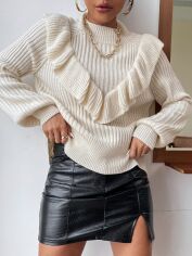 Акція на Джемпер жіночий SHEIN GD-00121654 L Молочний від Rozetka
