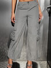 Акція на Штани жіночі SHEIN GD-00157216 XS Світло-сірі від Rozetka