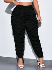 Акція на Штани жіночі SHEIN GD-00162636 XL Чорні від Rozetka