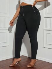 Акція на Штани жіночі SHEIN GD-00164372 XL Чорні від Rozetka