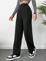 Акція на Штани жіночі SHEIN GD-00100691 M Чорні від Rozetka