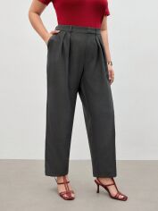 Акція на Штани жіночі SHEIN GD-00135991 XL Темно-сірі від Rozetka