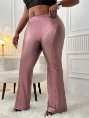 Акція на Штани жіночі SHEIN GD-00156398 4XL Рожеві з коричневим від Rozetka