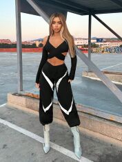 Акція на Штани жіночі SHEIN GD-00157217 XXS Чорні від Rozetka