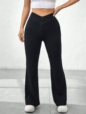 Акція на Штани жіночі SHEIN GD-00158291 L Чорні від Rozetka