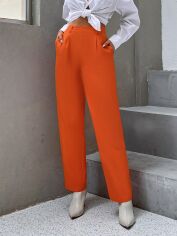 Акція на Штани жіночі SHEIN GD-00162246 L Помаранчеві від Rozetka