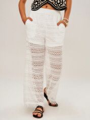 Акція на Штани жіночі SHEIN GD-00164786 XL Білі від Rozetka